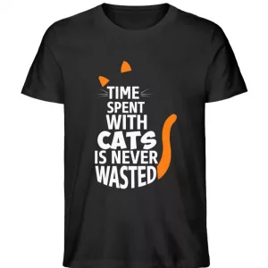 Time spent with Cats - Herren Organic Shirt-16