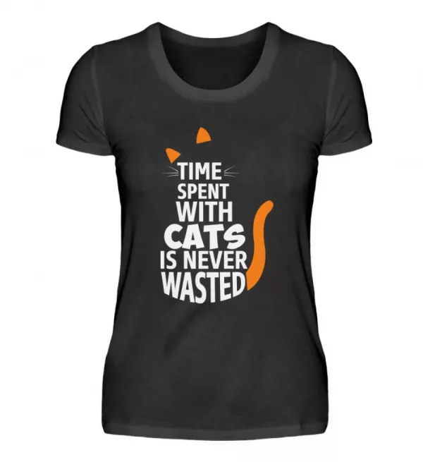 Time spent with Cats - Damen Premiumshirt-16