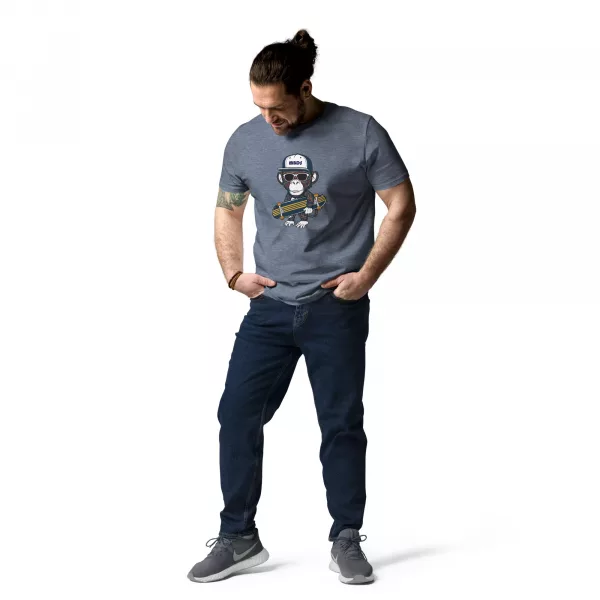 Affe mit Skateboard T-Shirt – Bild 6