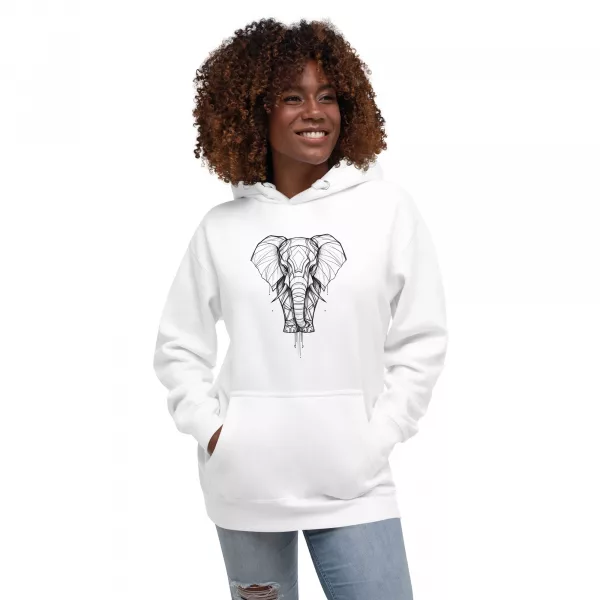 Hoody mit Elefant als Aufdruck