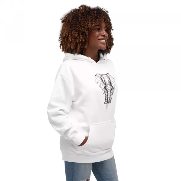 Hoody mit Elefant als Aufdruck – Bild 5