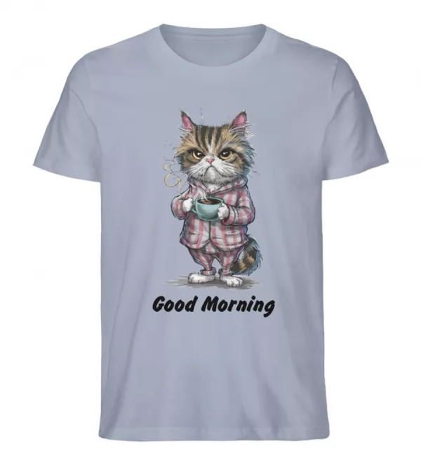 Good Morning - Crumpy Cat - Herren Organic Shirt-7086