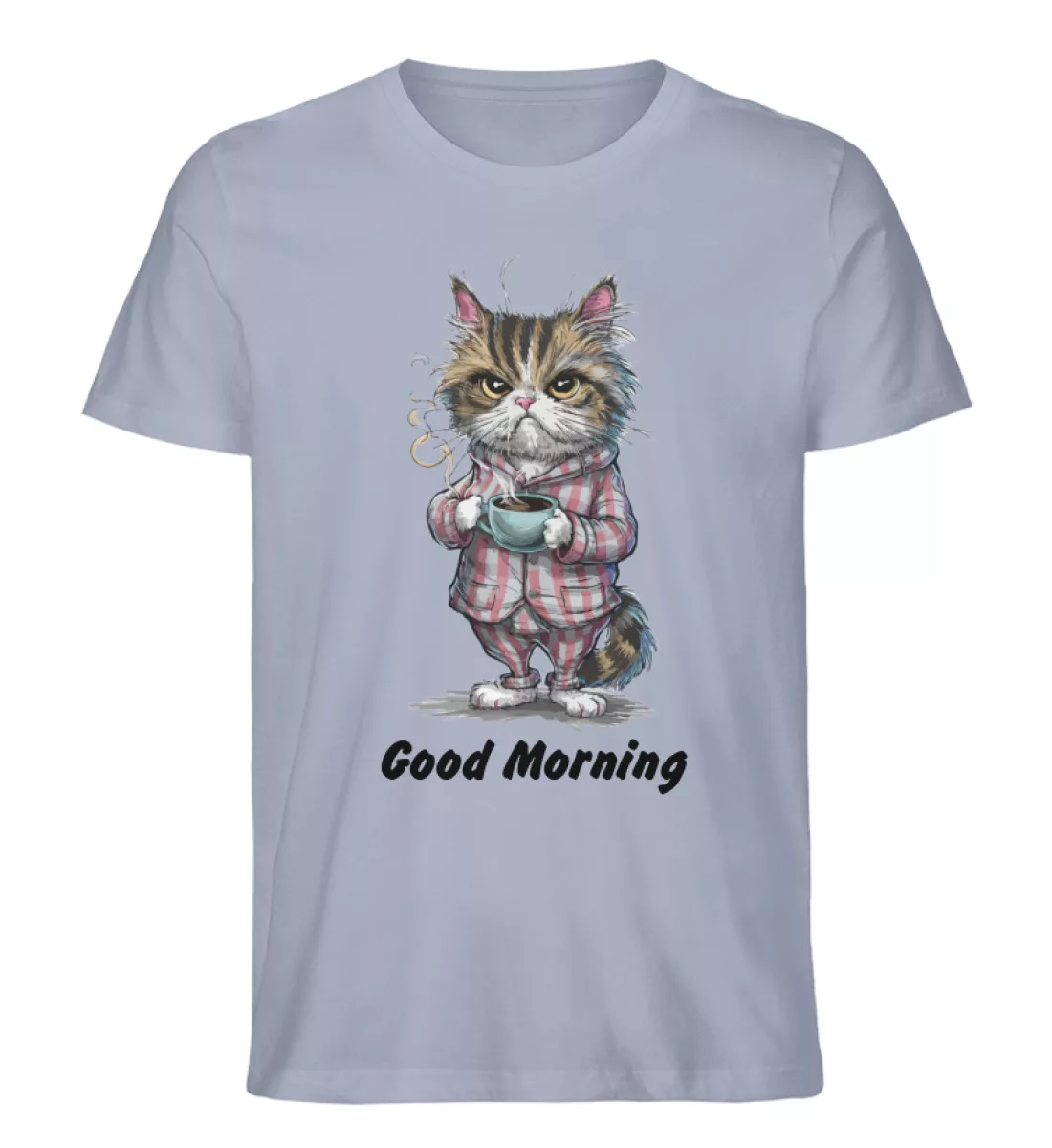 Good Morning - Crumpy Cat - Herren Organic Shirt-7086