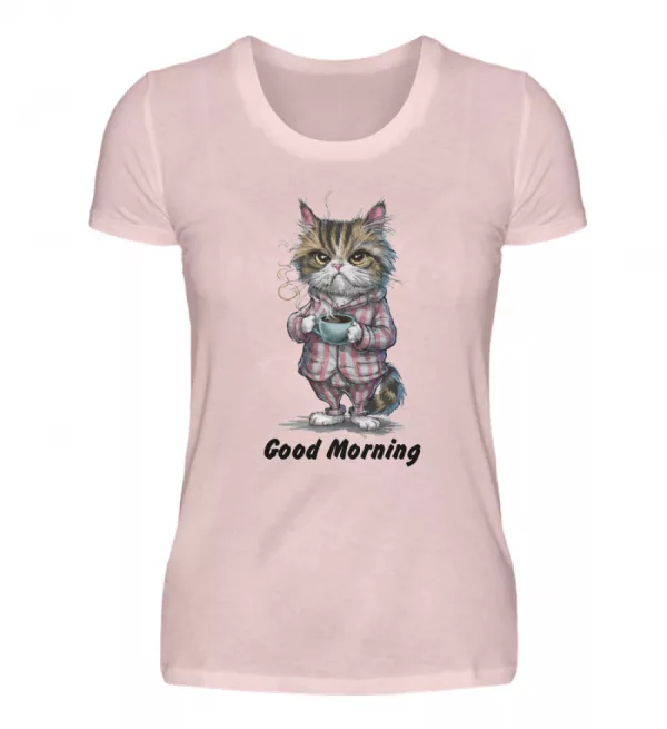 Good Morning - Crumpy Cat - Damen Premiumshirt-5949