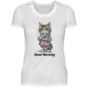 Good Morning - Crumpy Cat - Damen Premiumshirt-3