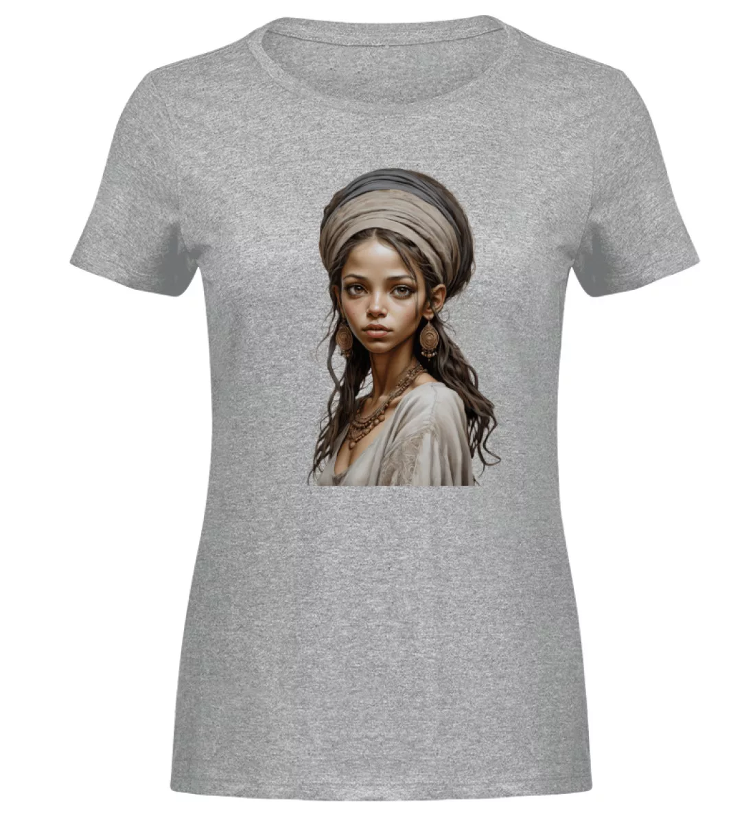 Salma - Damen Melange Shirt-6807