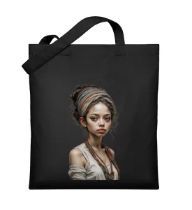 Frau mit Schal - Organic Jutebeutel-16