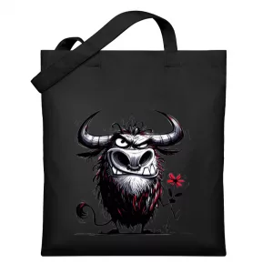 Stier mit Blume - Organic Jutebeutel-16