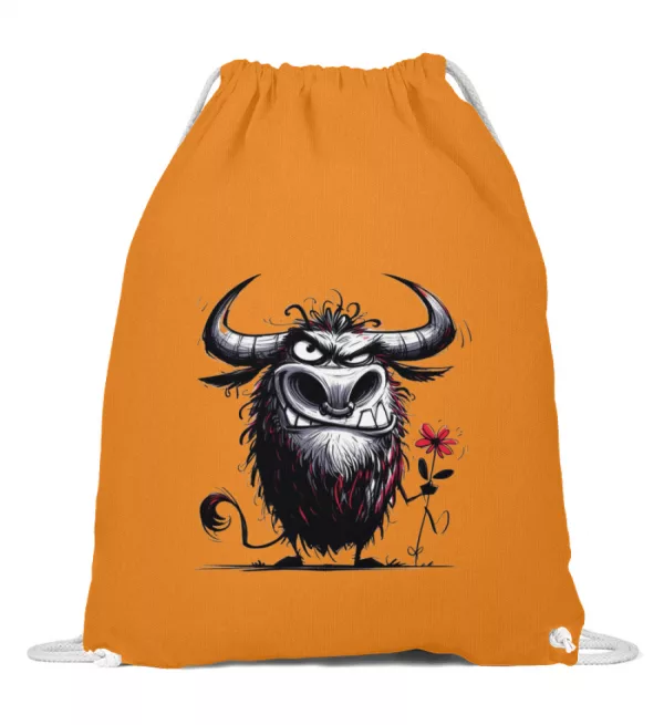 Stier mit Blume - Baumwoll Gymsac-20