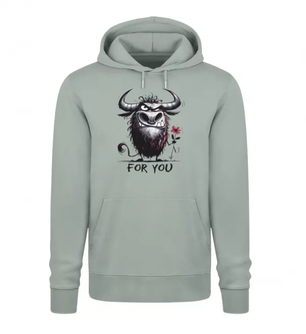 Stier mit Blume - Unisex Organic Hoodie 2.0 ST/ST-7137