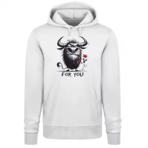 Stier mit Blume - Unisex Organic Hoodie 2.0 ST/ST-3